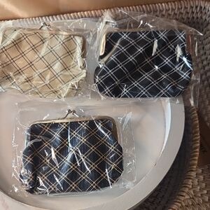 Set of Three Quilted Coin Purses